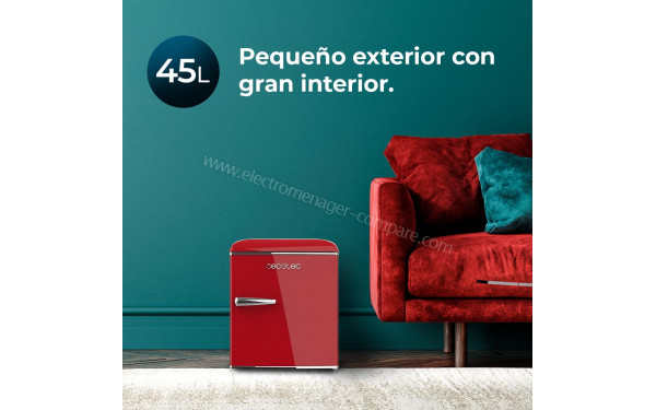 CECOTEC Bolero CoolMarket TT Origin 45 Red - Dimensions