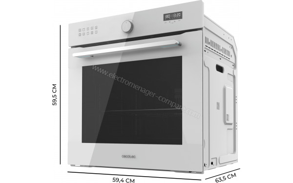 CECOTEC Bolero Hexa AF316000 Glass White A - Dimensions