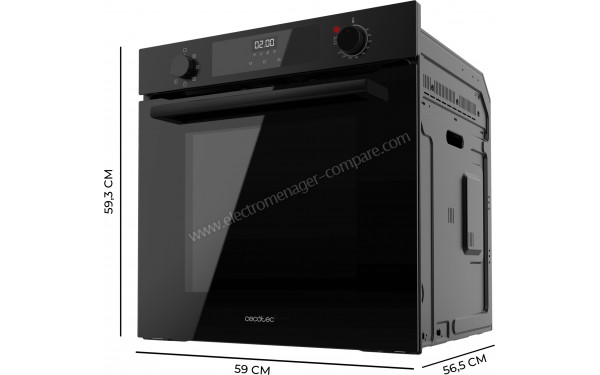 CECOTEC Bolero Hexa M226000 Glass Black A - Dimensions