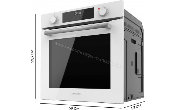 CECOTEC Bolero Hexa M226000 Glass White A - Dimensions