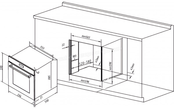 CECOTEC Bolero Hexa M226000 Glass White A - Dimensions