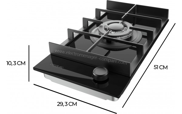 CECOTEC Bolero Squad G 1400F Glass Black - Dimensions