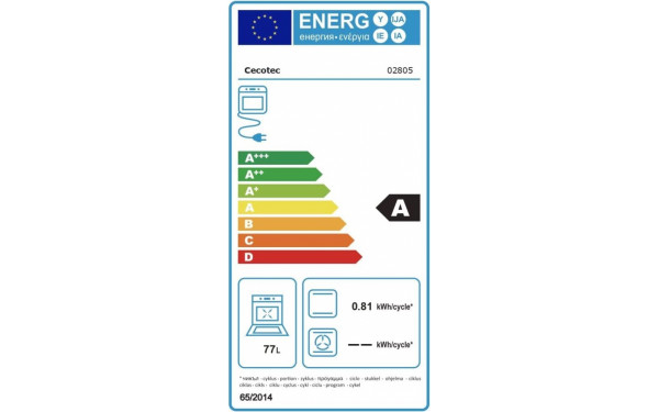 CECOTEC Bolero Hexa C126000 Line+ A - &Eacute;tiquette &eacute;nergie