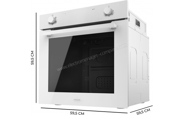 CECOTEC Bolero Hexa C126410 Glass White A - Dimensions