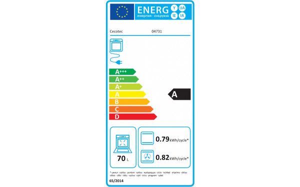 CECOTEC Bolero Hexa M226001 Line A - &Eacute;tiquette &eacute;nergie