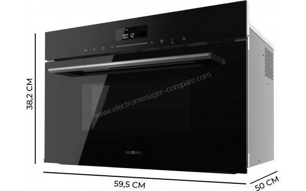 CECOTEC Bolero Hexa MW703800 Glass Black - Dimensions