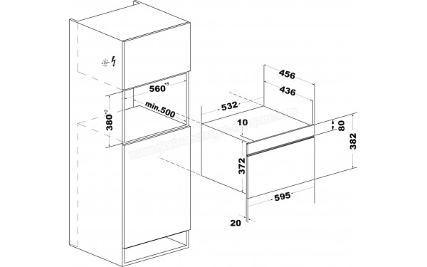 CECOTEC Bolero Hexa MW703800 Glass Grey - Dimensions