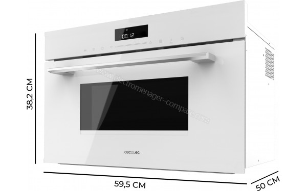 CECOTEC Bolero Hexa MW703800 Glass White - Dimensions