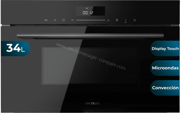 CECOTEC Bolero Hexa MWO703800 Noir - Dimensions