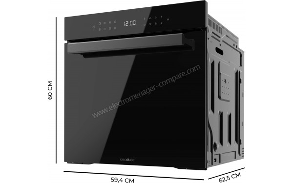 CECOTEC Bolero Hexa P506000 Glass Black A+ - Dimensions