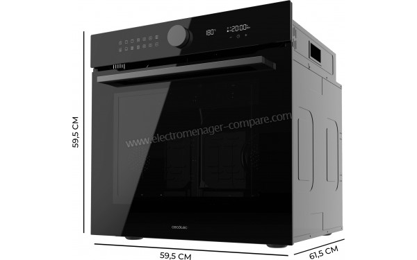 CECOTEC Bolero Hexa P516000 Glass Black A - Dimensions