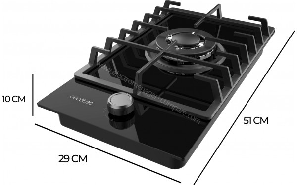 CECOTEC Bolero Squad G 1200F Glass Black - Dimensions