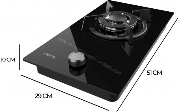 CECOTEC Bolero Squad G 1200S Glass Black - Dimensions