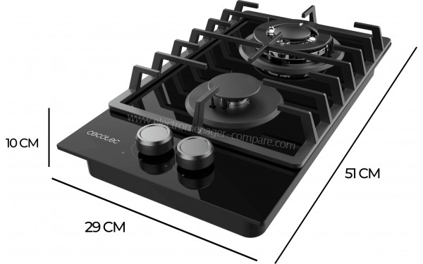 CECOTEC Bolero Squad G 2200F Glass Black - Dimensions