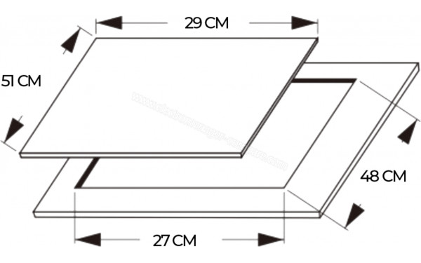 CECOTEC Bolero Squad G 2200S Glass Black - Dimensions