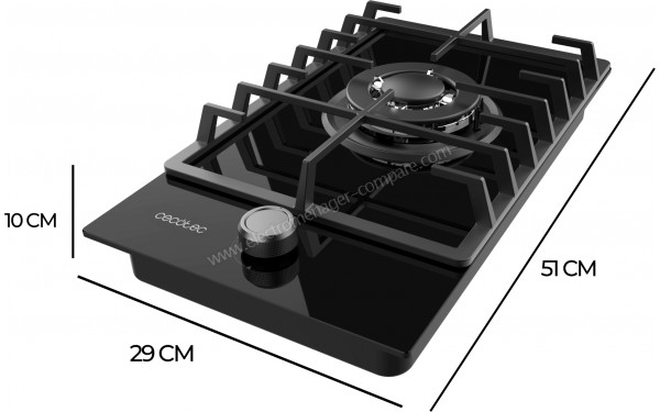 CECOTEC Bolero Squad GN 1200F Glass Black - Dimensions