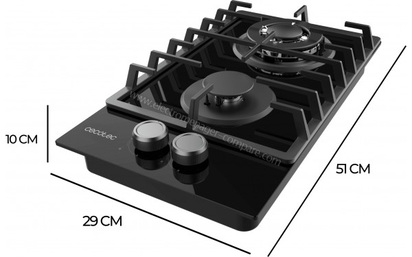 CECOTEC Bolero Squad GN 2200F Glass Black - Dimensions