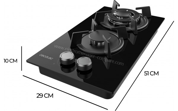 CECOTEC Bolero Squad GN 2200S Glass Black - Dimensions