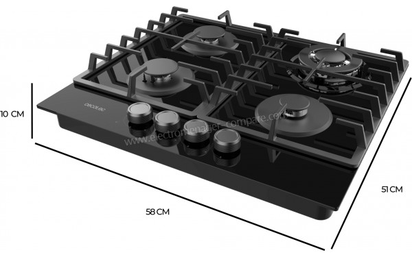 CECOTEC Bolero Squad GN 4200F Glass Black - Dimensions