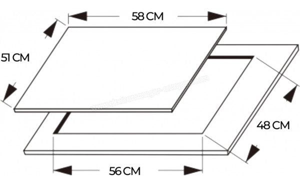 CECOTEC Bolero Squad GN 4200F Glass Black - Dimensions