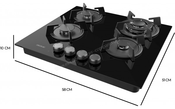 CECOTEC Bolero Squad GN 4200S Glass Black - Dimensions