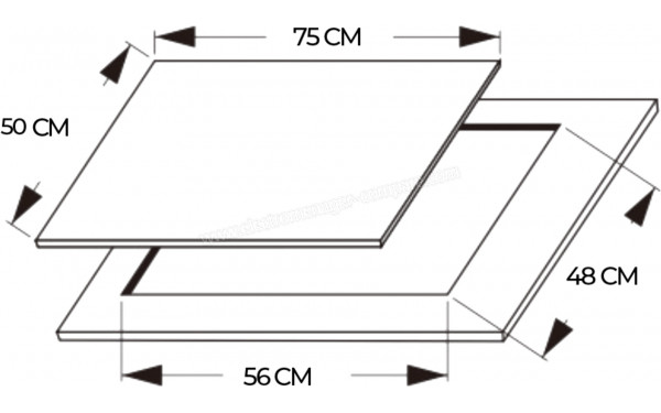 CECOTEC Bolero Squad GN 5200F Inox - Dimensions