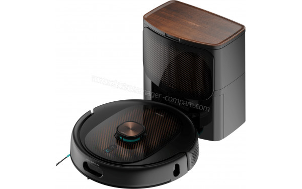 CECOTEC Conga 10090 AI Spin Revolution Ultra Power Home Lifestyle - Vue de 3/4 droite sur la base de chargement