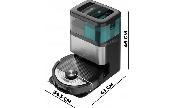 CECOTEC Conga 16090 AI SpinArm Home&Wash - Dimensions