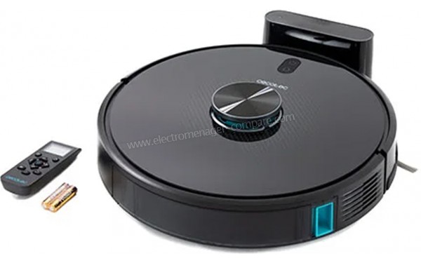 CECOTEC Conga 5090 - Vue 3/4 droite avec t&eacute;l&eacute;commande