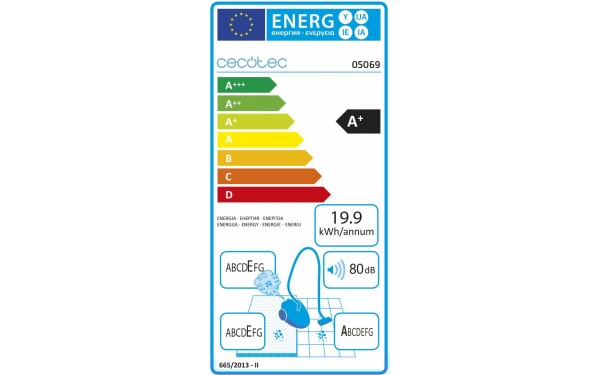 CECOTEC Conga ThunderBrush 520 - &Eacute;tiquette &eacute;nergie