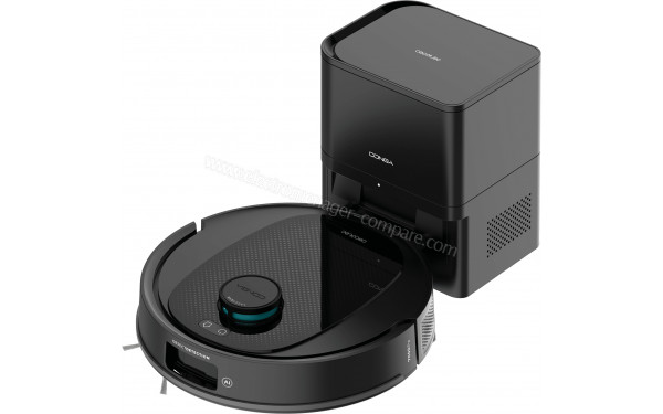 CECOTEC Conga Y80 X-Treme - Vue 3/4 droite sur la station de chargement