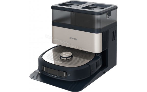 CECOTEC Conga Z100 X-Treme - Vue de 3/4 droite sur la station de chargement