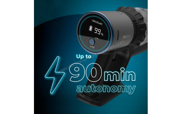 CECOTEC Conga Rockstar 5500 Hurricane ErgoTwice Animal - Autonomie jusqu'&agrave; 90 minutes