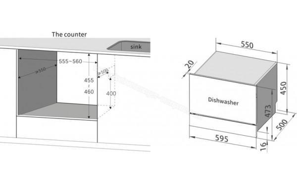 CECOTEC Bolero Aguazero 2500 S-BI Black Glass - Dimensions