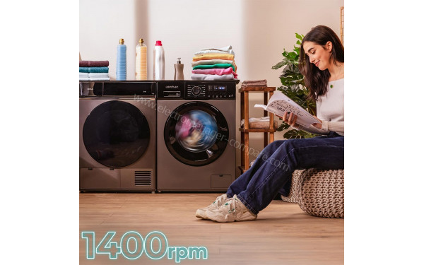 CECOTEC Bolero DressCode 9155 Inverter Steel - Vitesse d'essorage maximale 1400 rpm