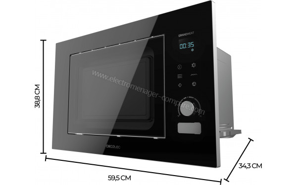 CECOTEC GrandHeat 2090 Built-in Touch Black - Dimensions