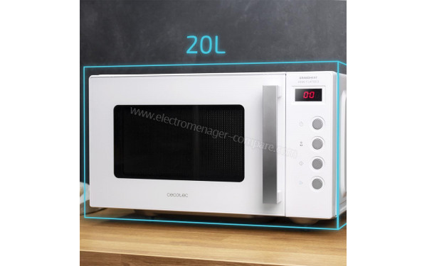 CECOTEC GrandHeat 2000 Flatbed White - Dimensions