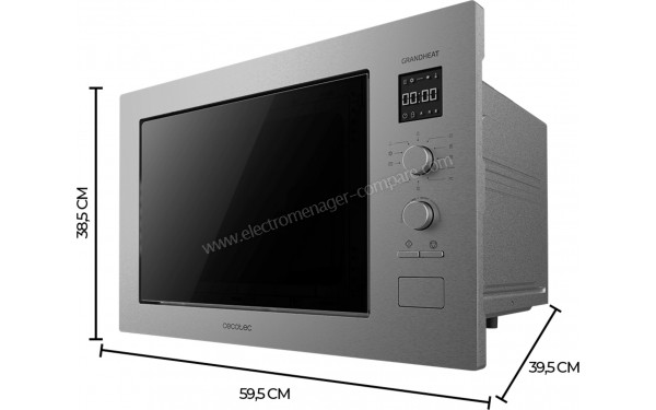 CECOTEC GrandHeat 2550 Built-in Steel - Dimensions