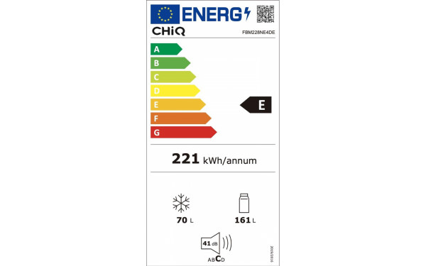 CHIQ FBM228NE4DE - &Eacute;tiquette &eacute;nergie v2