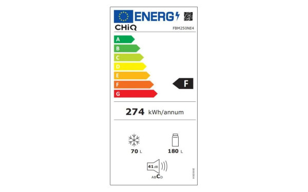 CHIQ FBM250NE4 - &Eacute;tiquette &eacute;nergie v2