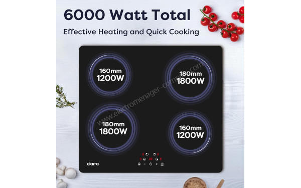 CIARRA CABBIH4-C - Puissance de cuisson
