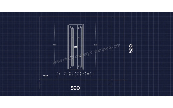 CIARRA CBBEH594BBFF-OW - Dimensions