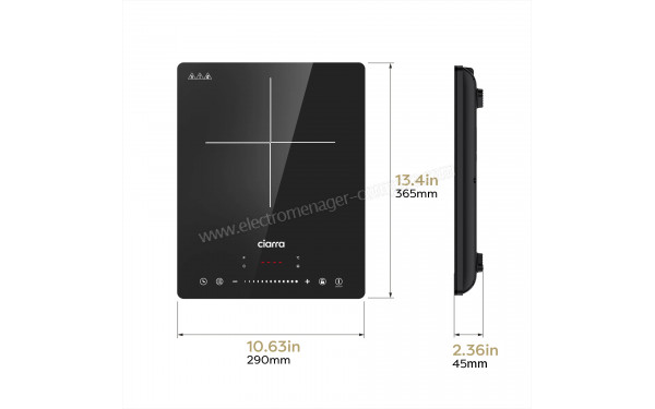 CIARRA CBTIH1-OW - Dimensions