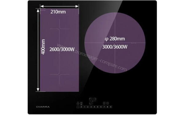 CIARRA CD3BFBIH - Dimensions