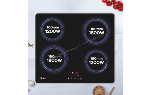 CIARRA CD4BIH-C - Puissance de cuisson