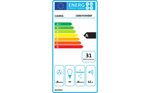 CIARRA CD594BBFBEH - &Eacute;tiquette &eacute;nergie