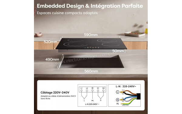 CIARRA CDVER66BB-OW - Dimensions