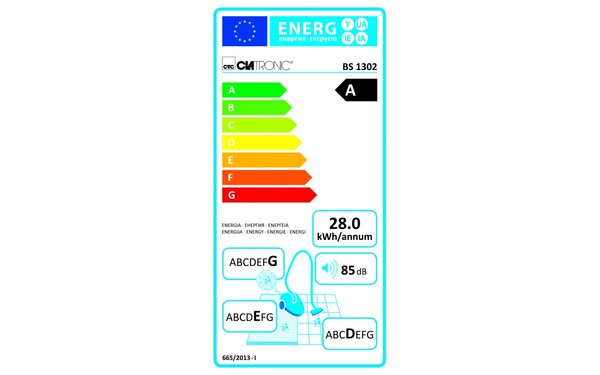 CLATRONIC BS 1302 rouge - &Eacute;tiquette &eacute;nergie