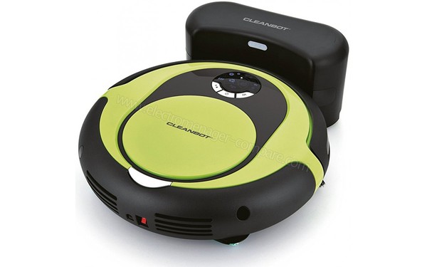 CLEANBOT R720 - Vue 3/4 droite avec base de charge