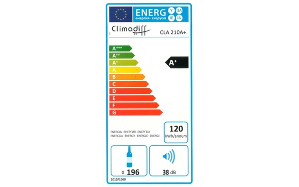 CLIMADIFF CLA210A+ - &Eacute;tiquette &eacute;nergie